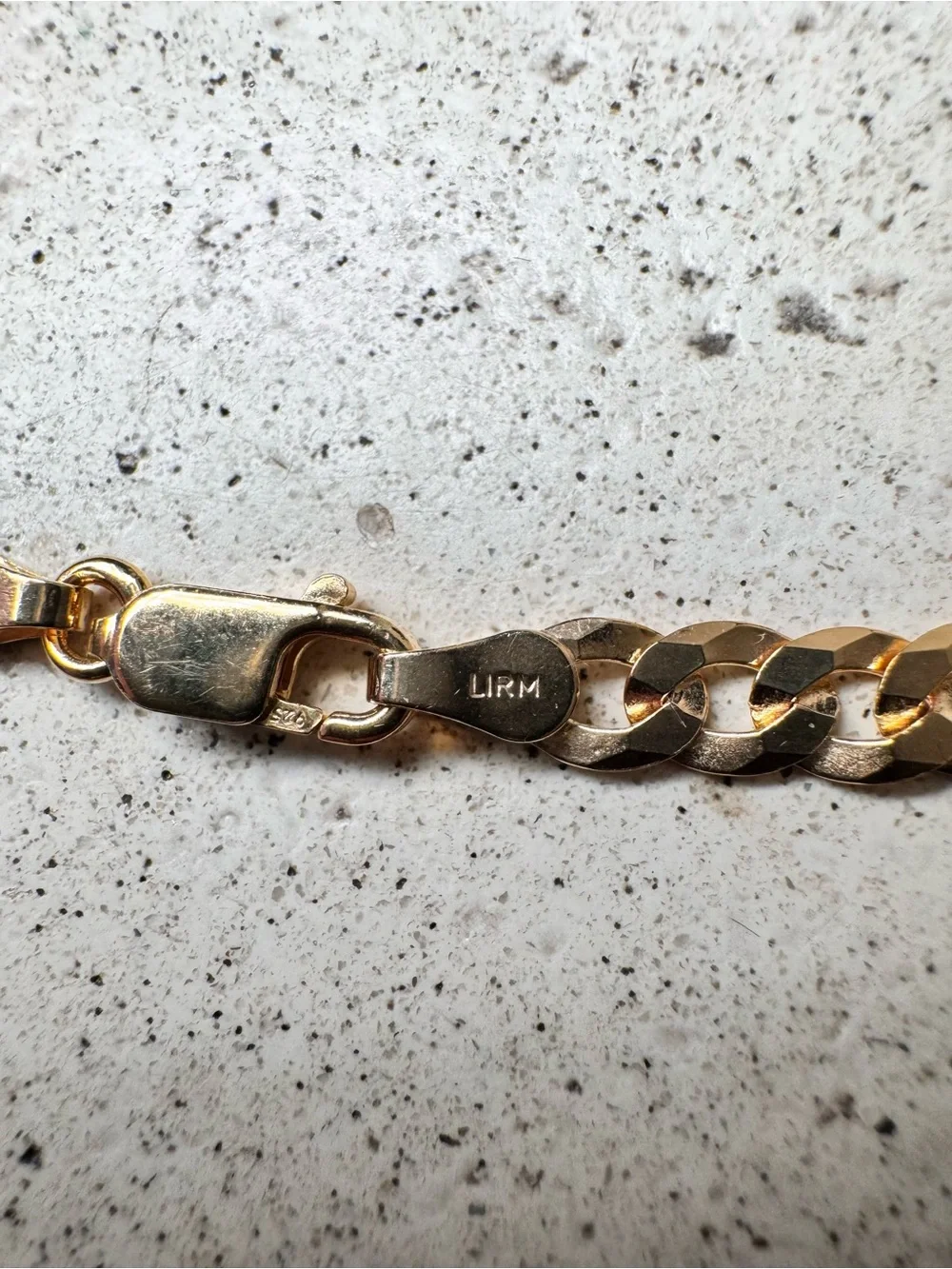 Italian 18K Gold Plated 925 Sterling Silver Cuban Bracelet